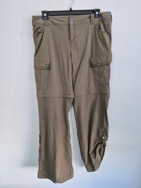 prAna Convertible Cargo Pants – Khaki Green – Size 14